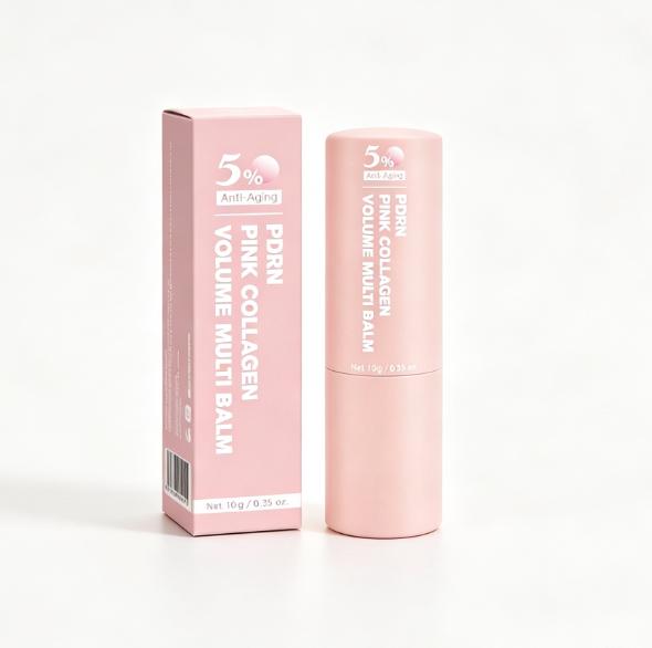 PDRN Collagen Plumping Balm Pink Hydrating Repair Cream Neutral Packaging