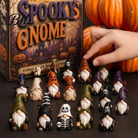 Holiday Anticipation Countdown Calendar 2026 Gnome Halloween Advent Calendar, 24 Days with Magical Atmosphere Decor Mini Collectible Figures,