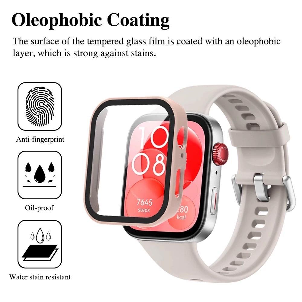 Стекло + чехол для Huawei Watch Fit 3, универсальная защита экрана, жесткий ПК-бампер, чехол для часов из закаленного стекла для Huawei Watch Fit 3