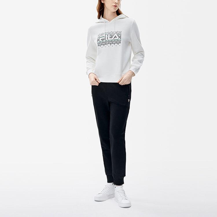 Fila Флисовые джоггеры с логотипом Женские брюки Низ Черный F51W247609F-BK