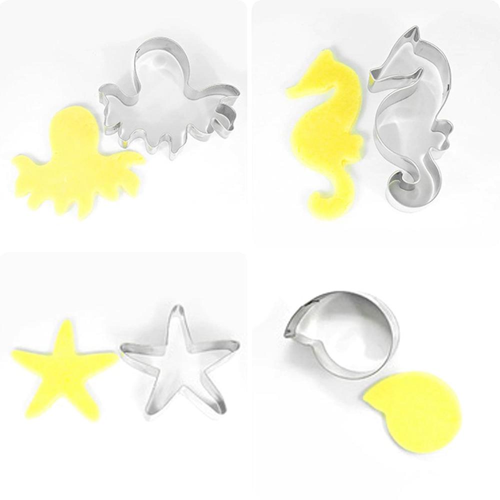 Dough Stainless Steel DIY Under the Sea Cookie Cutter Baking Tools Biscuit Mold Ocean Creatures