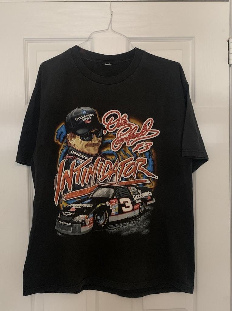 Vintage 90s Dale Earnhardt AOP Racing NASCAR T Shirt AN47353