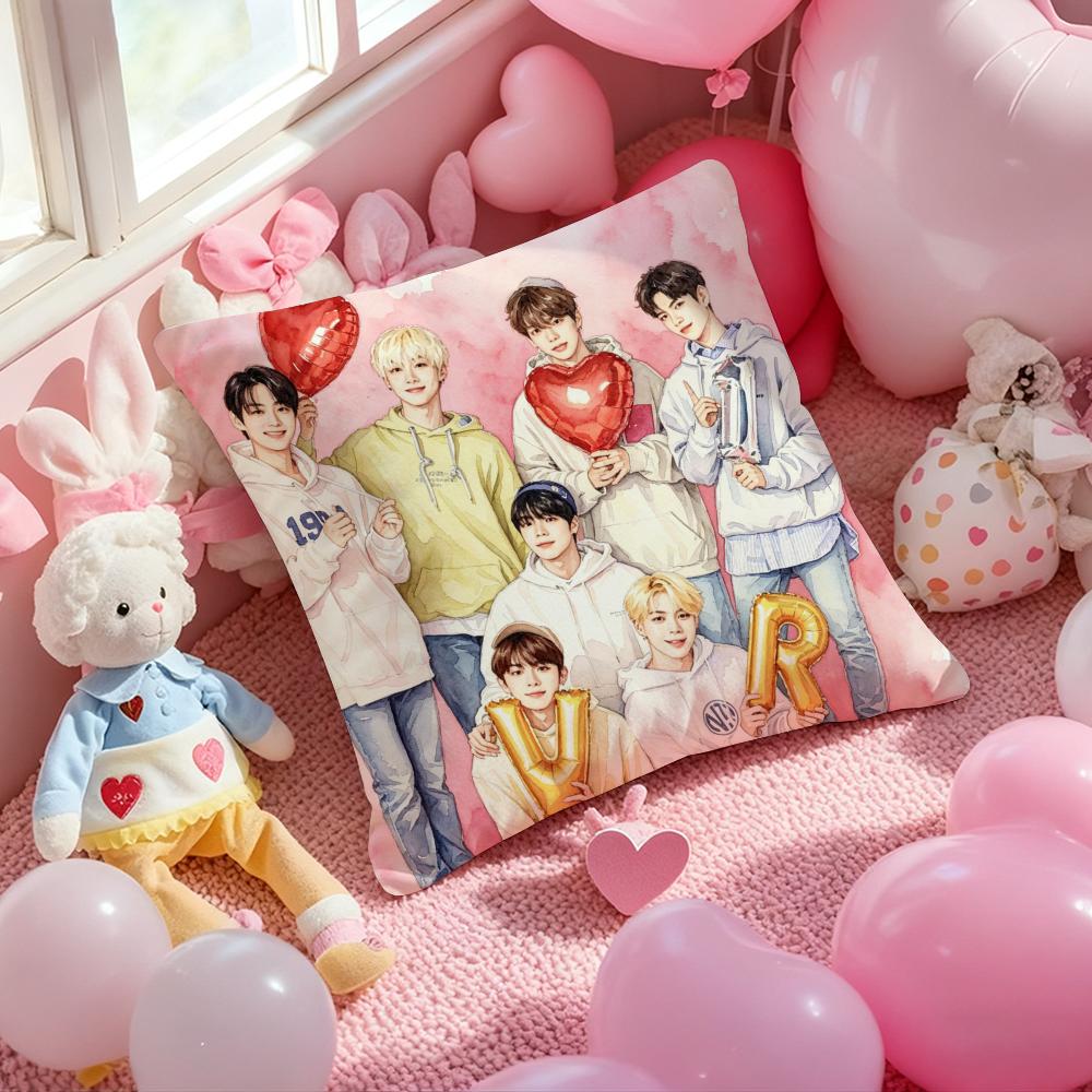 Kpop VVVVERIVERYSS Cushion Cover Pattern Printed Pillowcase for Living Room Sofa Cushion Cover Bedroom Decor