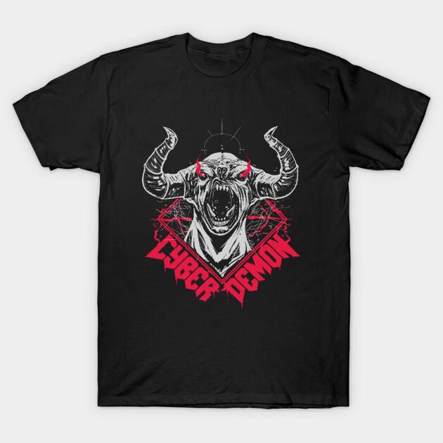 Asian Size Cotton Unisex Tshirt Print T-shirt Cyberdemon T-shirt No-Cut Print Regular Fit