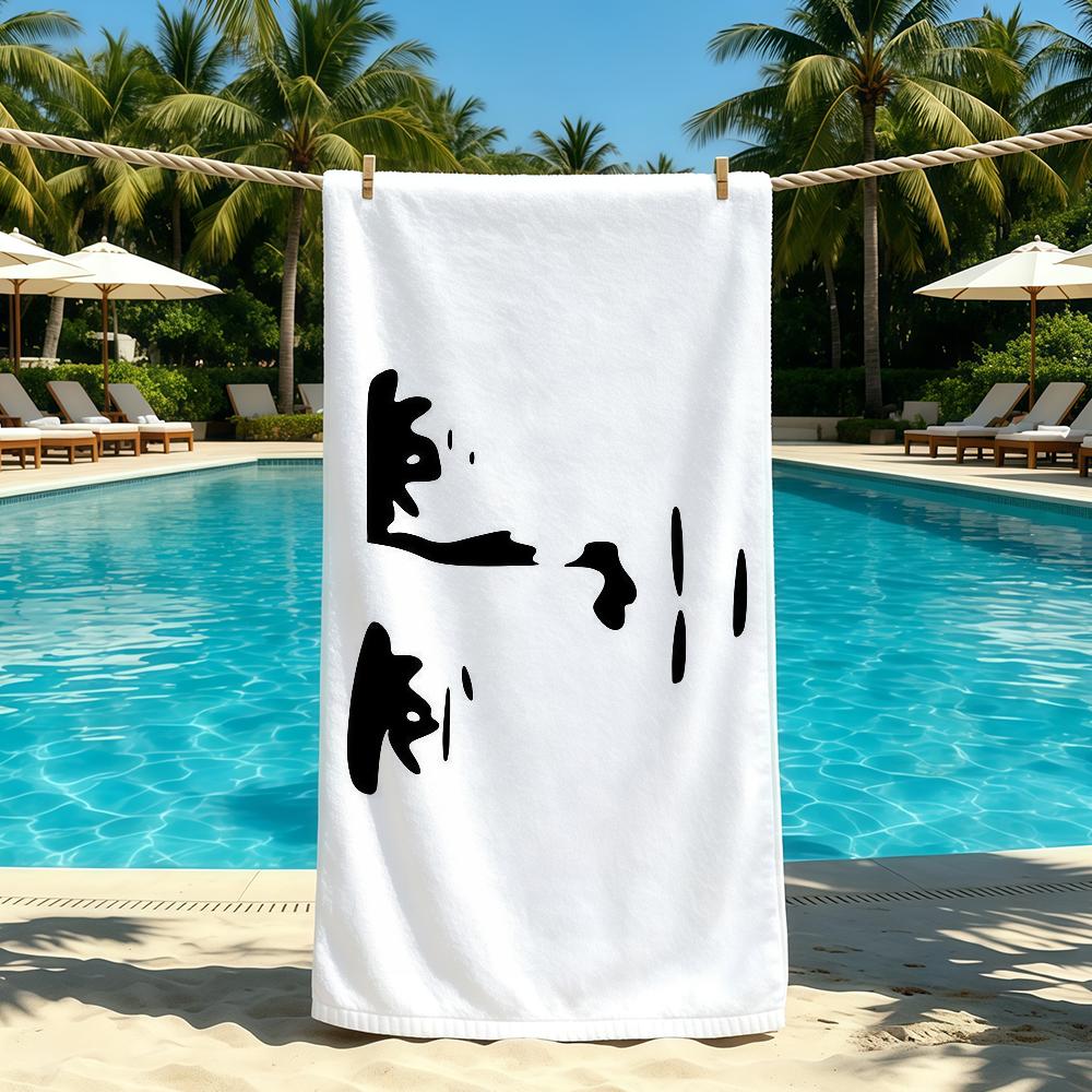 Meme Face Sigma Funny Towel For Outdoor Camping Beach Towel Super Absorbent Quick-Drying Summer Towel