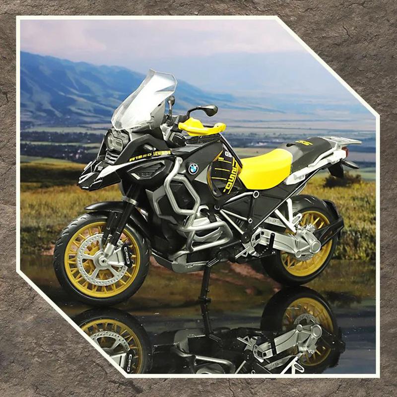 Масштаб 1/12 R1250 GS, литая под давлением модель мотоцикла, игрушка со звуком и светом для детей, коллекция подарков для мальчиков и девочек