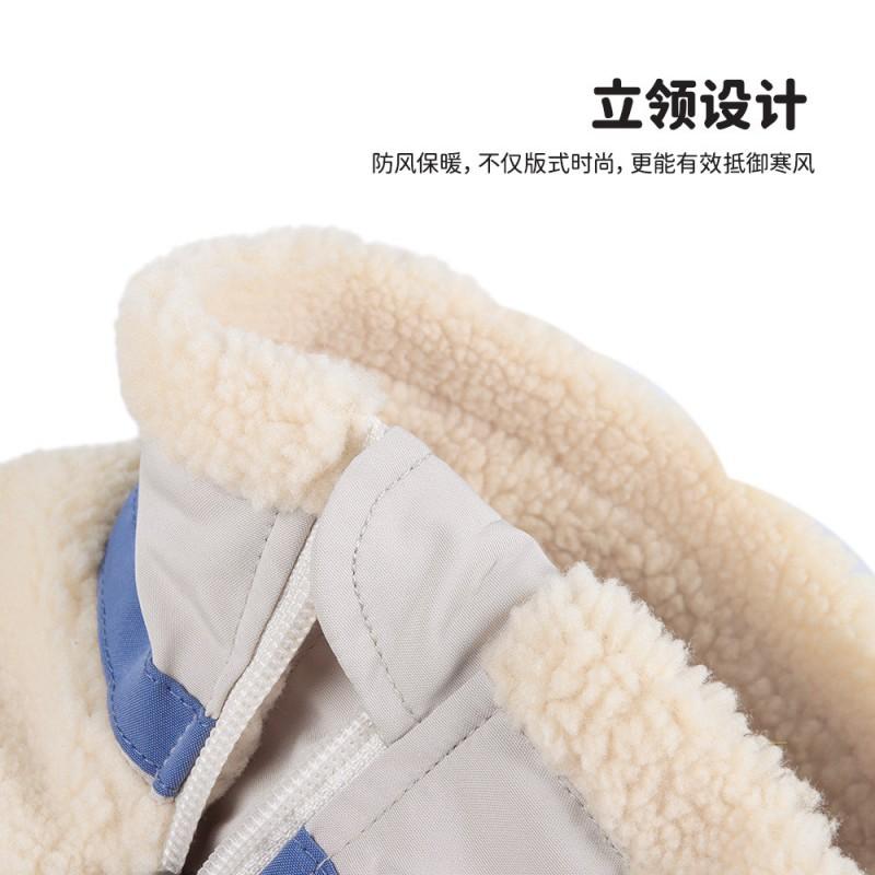 Winter Dog Coat Soft Fleece Pet Sweater Warm Thick Double-Sided Plush Casual Outwear Small Medium Large Dogs
