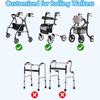 Portable Foldable Rollator Walker Basket Large Capacity Reusable Under Seat Pouch Walker Organizer Four Wheel Rollator