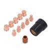 12PCS Set Plasma Cutter Electrode Nozzles Cups Kit Plasma Cutter Torch Electrode Nozzles and Cups for CB50