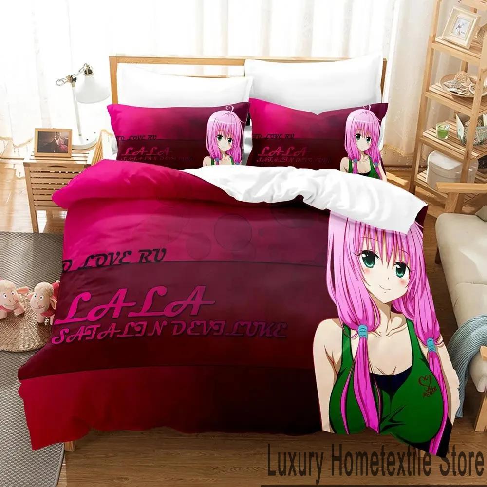 3D Печать To Love Ru Darkness Комплект постельного белья для мальчиков и девочек Размер Twin Queen King Постельное белье Пододеяльник Наволочка Кровать Мальчики Взрослый