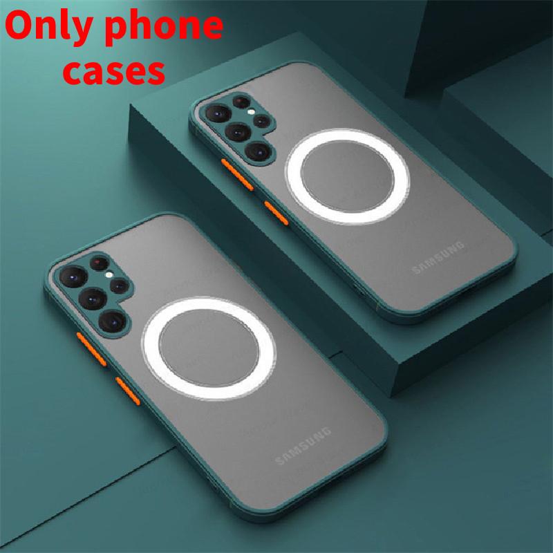 For Silicone Galaxy Phone Case Magnetic Absorption Resistance Scratch