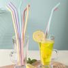 4Pcs Reusable Silicone Straws Set Easy To Clean Bend Colorful Heat-resistant