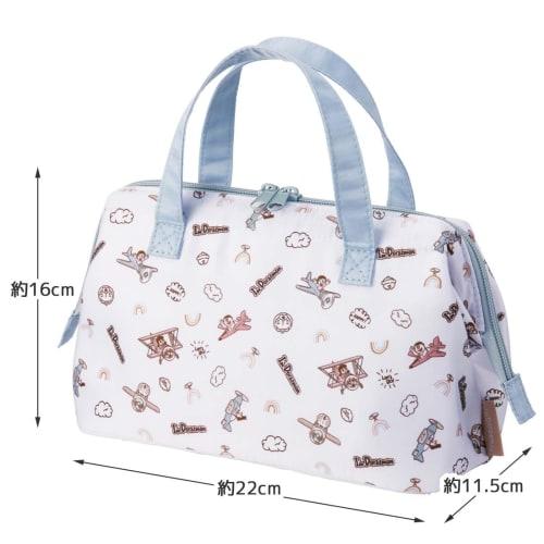 Skater Lunch Bag, Insulated, Clasp Closure, Women's, Sanrio "I'm Doraemon" Sky Walk, KGA1-A