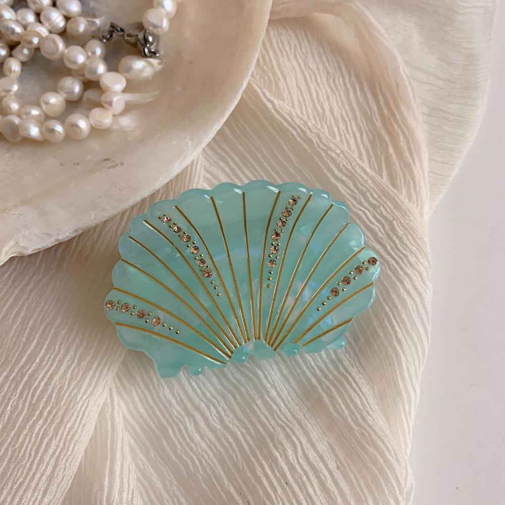 Нескользящий Зажим-Краб Ракушка Акула Ювелирные Изделия Стразы Зажим-Краб Модный Ацетат Ракушка Заколка для Волос Дамская