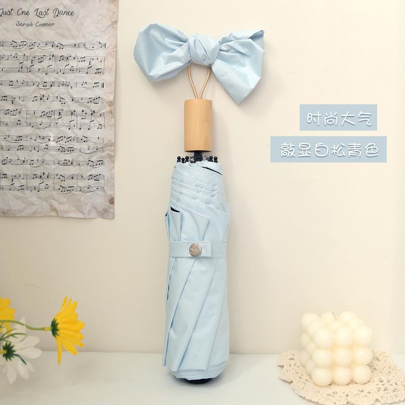 8 спиц ручное открытие простой зонт от солнца из винила с ручкой из массива дерева три сложения зонт от солнца рекламный зонт