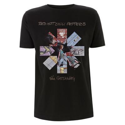 Red Hot Chili Peppers T-Shirt Getaway Album Asterix Rock Band Official Black New