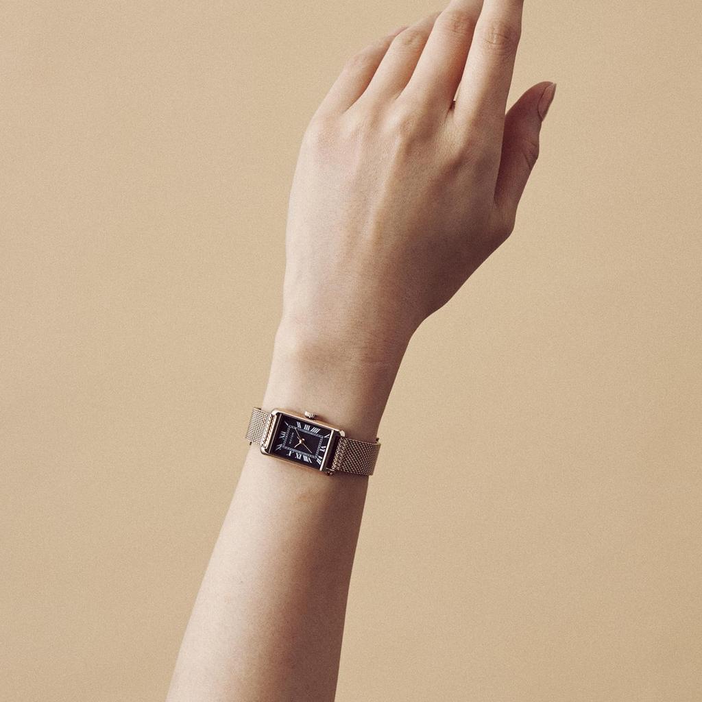 Авторизованный дистрибьютор часов Matow женские mw004006 Noir Квадратные Розовое золото Сетчатый ремешок [MATOW] [Tsuki Oborozuki]