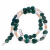 Natural Green Aventurine Crystal Gemstone Smooth Beads Necklace 17" UB-4387 UB-4387