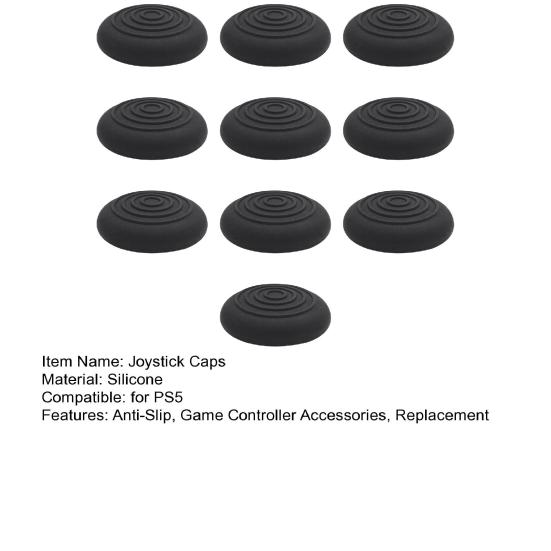 10 шт. Накладки на джойстики для PS5, противоскользящие, силиконовые накладки на большие пальцы для игрового контроллера