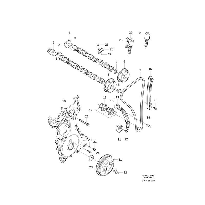 31480378 Шкив коленвала с демпфером крутильных колебаний Volvo XC60/V60/S60