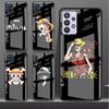 Аниме черный стеклянный чехол для Samsung Galaxy A52 A71 A50 A51 A70 A21s A31 A72 A10 A12 A30 A22 5G чехол для телефона