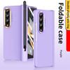 For Samsung Z Fold4 Full Coverage Tempered Glass Case For Samsung Galaxy Z Fold 4 5g Fold4 Zfold4 S Pen Holder Phone Bag Cases