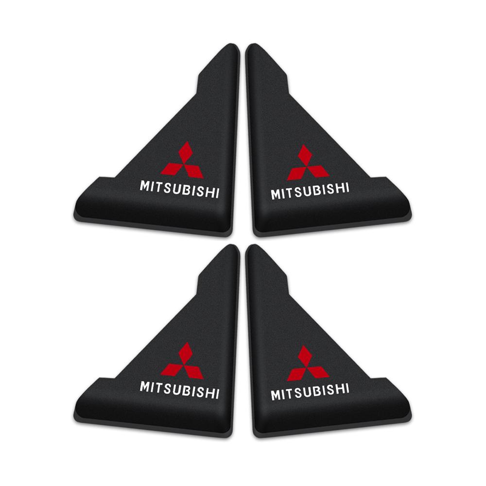 vhcp9 2/4pcs Car Door Corner Protection Decals Stickers For Mitsubishi Logo ASX Outlander Lancer Pajero Eclipse Mirage Accessories