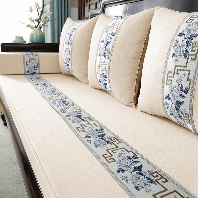 Подушка для дивана из палисандра, новая подушка в китайском стиле, мебель из цельного дерева, нескользящая утолщенная губчатая подушка высокой плотности, подушка для сиденья