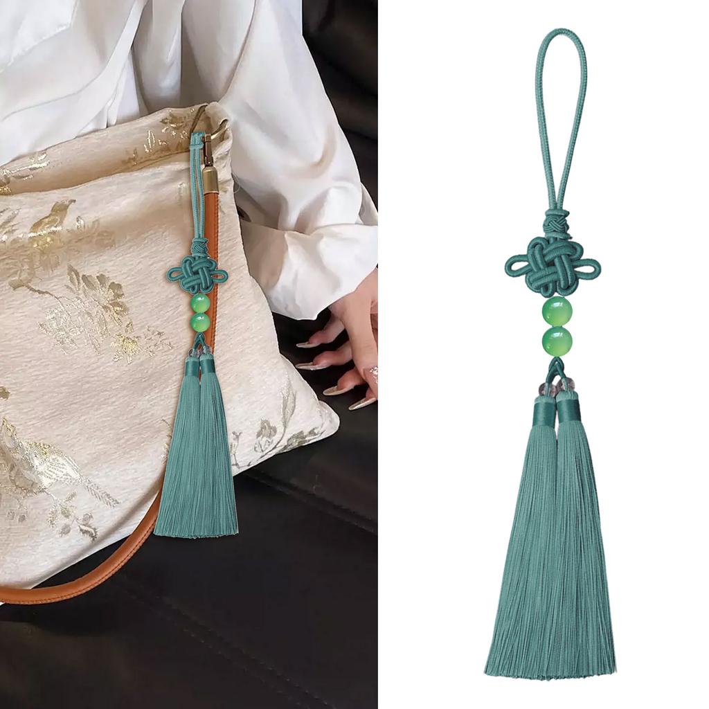 Кисточки в виде традиционного китайского узла для праздничного украшения, подвески для салона автомобиля, двухцветная подвесная веревка, декоративная подвеска