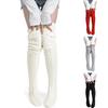 Women Knitted Thigh-high Socks Stretchy Solid Color Boot Socks Long Winter Stockings Over Knee Leg Warmers for Boots Skirts Parties Street