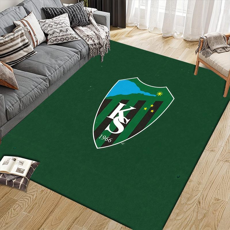 Квадратный ковер с фланелевым узором Kocaelispor, Ковер для гостиной, спальни, дивана, игровой комнаты, Нескользящий коврик для пола