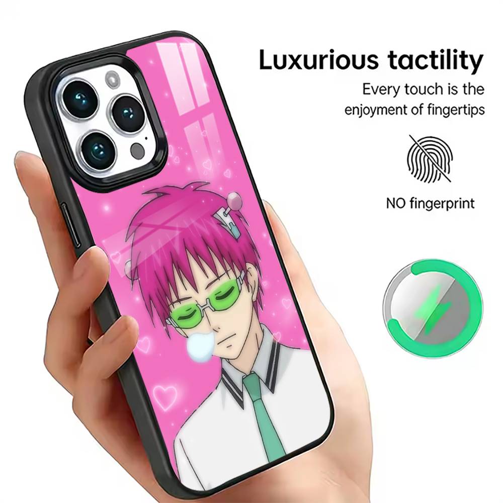 Kusuo Saiki Phone Case Magnetic with Magsafe Wireless Charging For iPhone17,16,15,14,13,12,11 Plus,Pro