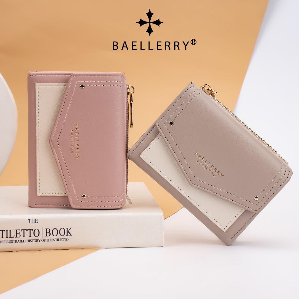 Женский модный короткий кошелек Baellerry - Многослотовый для карт, с отделением для монет на молнии