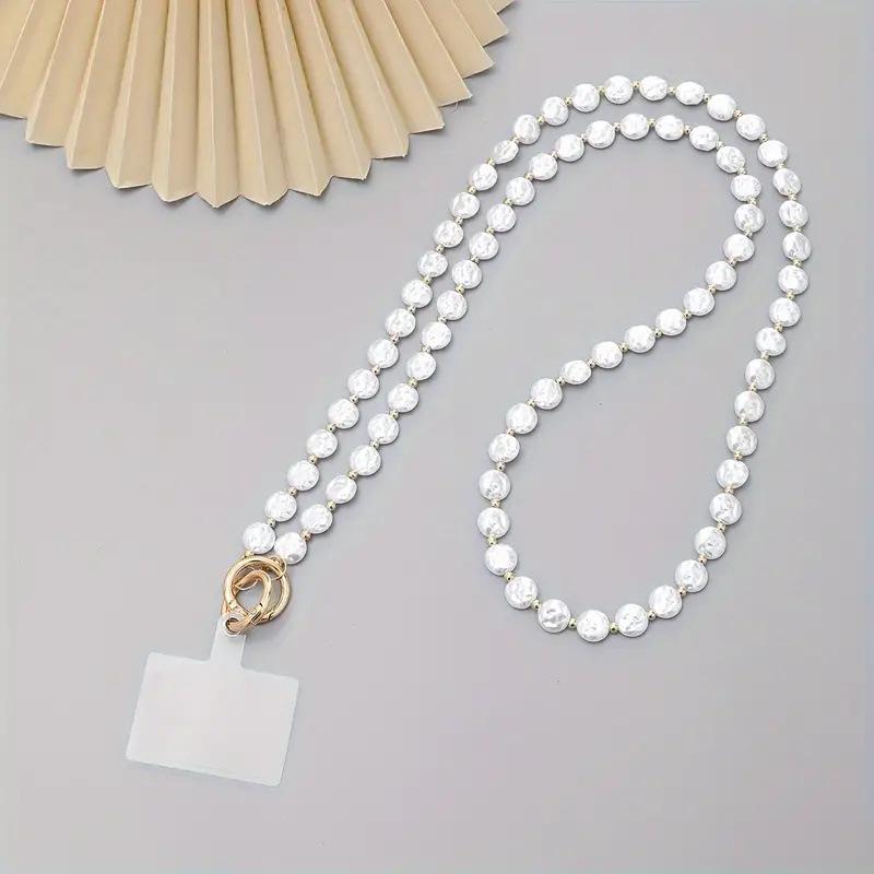 Pearl Mobile Phone Chain Necklace - Crossbody Lanyard for Women