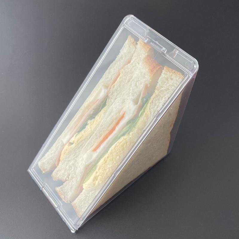 Практичное решение для хранения продуктов Контейнер для хранения продуктов Треугольный контейнер для сэндвичей Легко чистить Прочный ланч-бокс