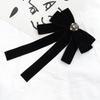 Black Bow Tie Rhinestone Bowknot Brooches For Women Shirt Collar Corsage Jewelry Clothing & Accessories