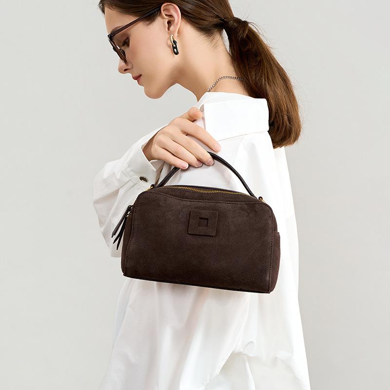 Small bag mini autumn and winter matte cowhide premium handbag women's commuter retro messenger small square bag