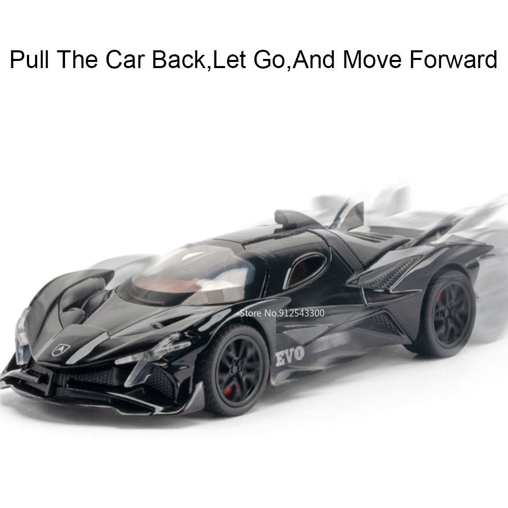1:32 Scale Apollo EVO Toy Car Model Alloy Diecasts Sound Light Doors Opened Vehicle Models for Children's Interactive Toys