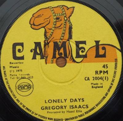7-дюймовая пластинка GREGORY ISAACS / G.G. ALLSTARS - Lonely Days / Lonely Dub CA2004 Camel 1975 UK Регги, Ска и Даб Б/У