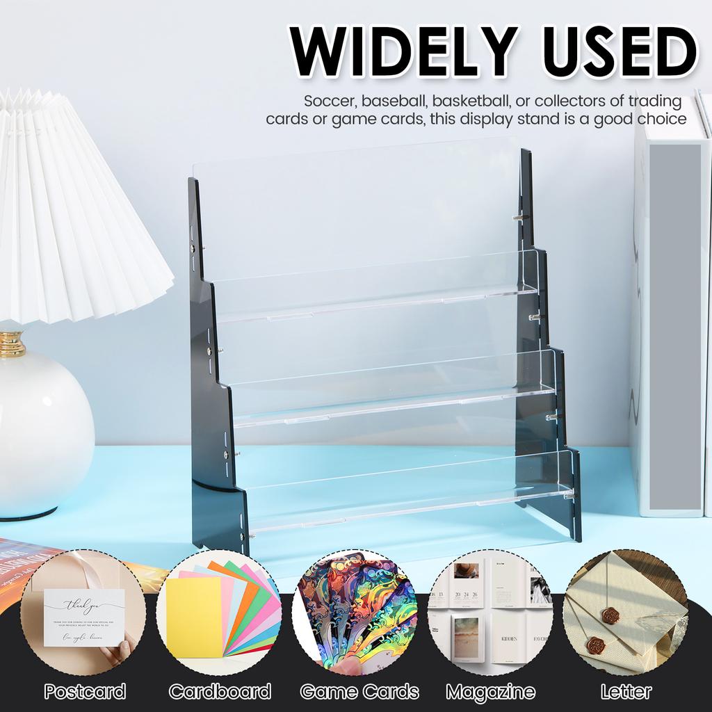 Стойка для карточек Прозрачный акриловый стенд для коллекционных карточек Подставки для поздравительных открыток Настольные органайзеры Полки для хранения цветной бумаги
