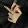 Cuban Chain Inlaid Zircon Full Diamond Open Ring Light Luxury High Sense Pair Ring Niche Design Stacked Ring