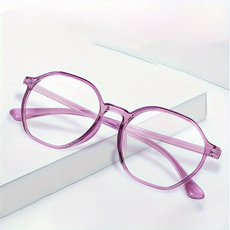 1 пара элегантных антивозрастных очков для чтения, сверхлегкая шестиугольная полная оправа с прозрачными линзами AC для мужчин и женщин