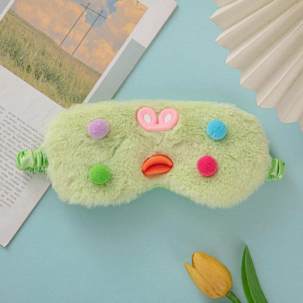 Cartoon Funny Party Plush Sleeping Mask Kids Gift Cute Blindfolds Travel Sleep Eye Band Shade Rest Eyepatch