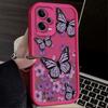 Purple Butterfly And Flower Design Silicone Case For iPhone 17 16 15 14 13 12 11 Pro Max Plus Air