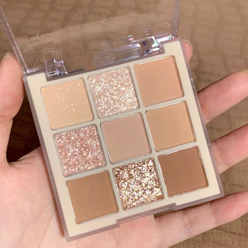 9 цветов матовые мерцающие тени для век Pallete блестящие тени для век водостойкие стойкие пигменты для глаз тени для век красота макияж косметический