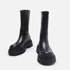 Martin Boots White Thick-soled Heightened and Thin Medium Tube Elastic Bare Boots Knight Boots