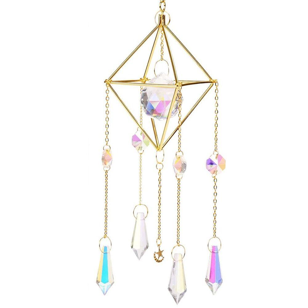 Ornaments Sunlight Refraction Hanging Wind Chime Rainbow Color Sun Catchers Crystal Prism Pendant