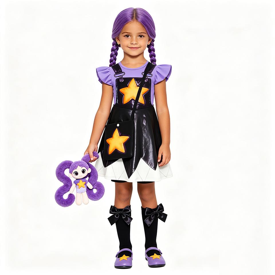 Popular Adventure Game Poppy Kids Clothes Halloween Role Play Lily Girls Dress Up Themed Event Carnival Party Children's Costume