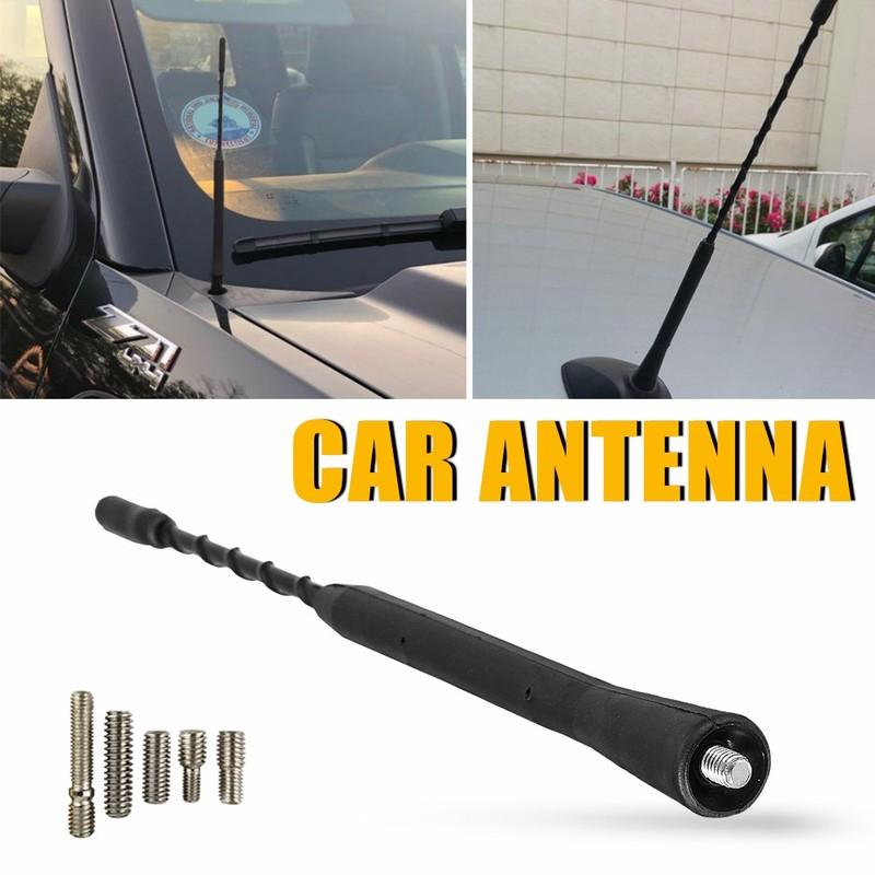 1Pcs 9'' Universal Antenna Mast Black For Toyota Ford Chevrolet Honda AM/FM Radio Antenna Replacement Car Roof Mast Whip