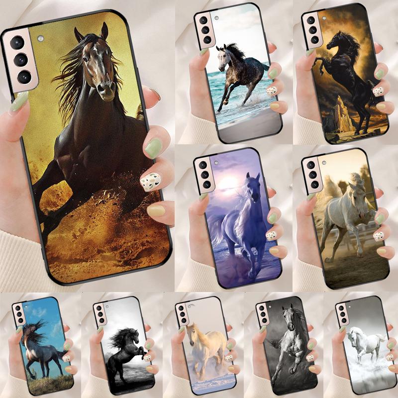 Galloping Horse Funda Case For Samsung Galaxy S25 Ultra S9 S10 S20 FE S21 S22 S23 Plus S24 Ultra Phone Cover